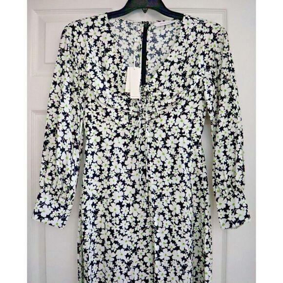 Rebecca Taylor 722953D133 Women's Sz 2 Paige Floral Print Long Sleeve Dress - Picture 6 of 16